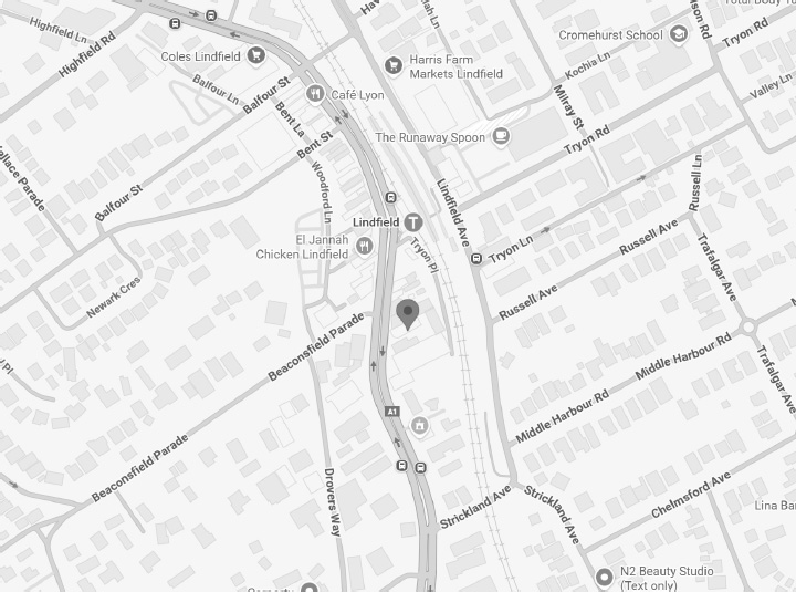 Map showing Dr I Ferne Tan clinic location in Lindfield, Sydney